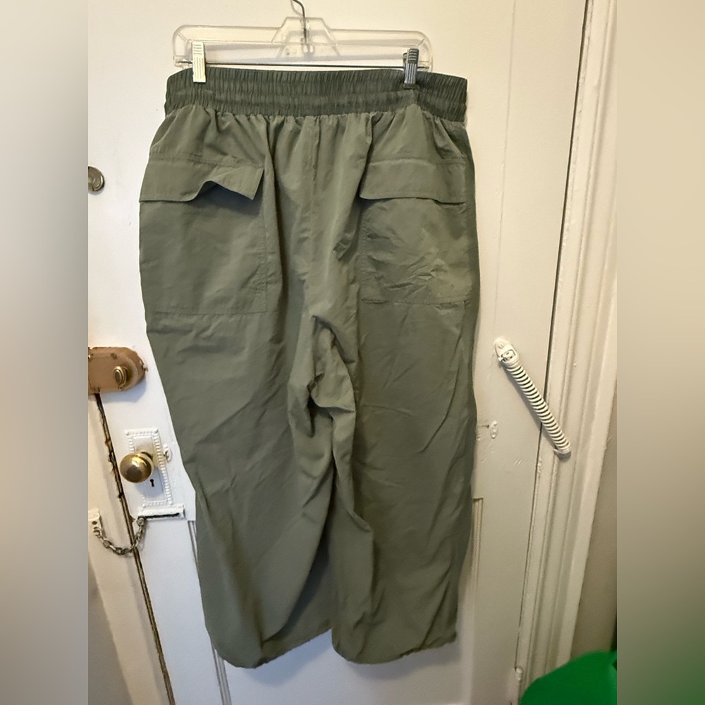 Casual Olive Green Parachute Joggers for Women - Picture 5 of 8